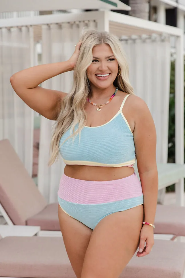 Do Not Disturb Blue Color Block Bikini Bottoms FINAL SALE sold by Pink Lily product image thumbnail 4