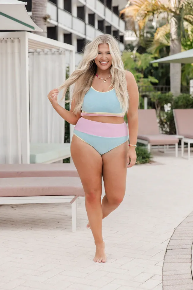 Do Not Disturb Blue Color Block Bikini Bottoms FINAL SALE sold by Pink Lily product image thumbnail 5