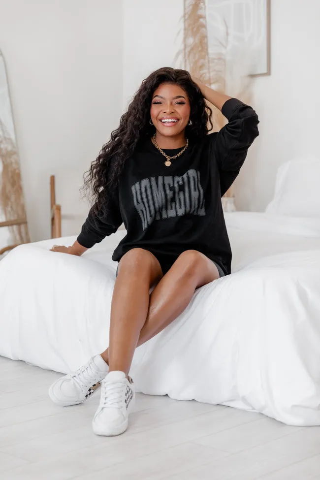 Homegirl Black Oversized Graphic Sweatshirt sold by Pink Lily product image thumbnail 4
