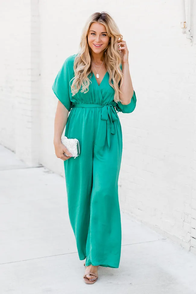Path To Happiness Teal Jumpsuit FINAL SALE sold by Pink Lily