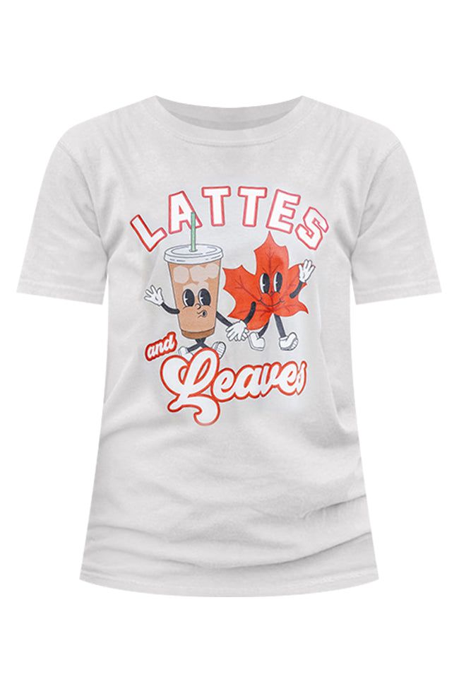 Leaves and Lattes Ivory Oversized Graphic Tee sold by Pink Lily product image thumbnail 5
