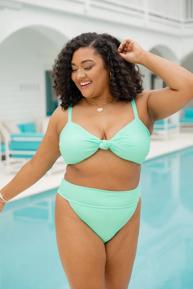 Coastal Kiss Mint High Waisted Bikini Bottoms FINAL SALE sold by Pink Lily product image thumbnail 5