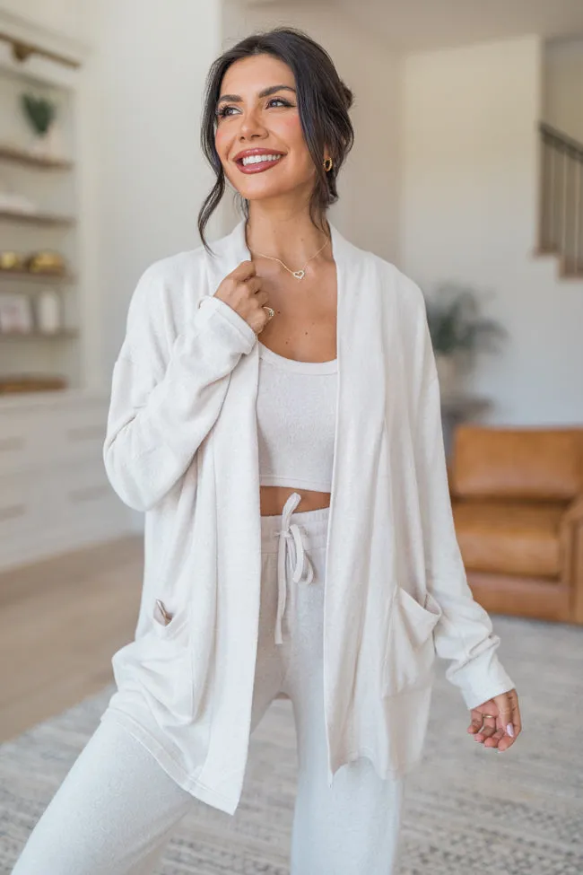 My Only Wish Beige Brushed Hacci Cardigan SALE sold by Pink Lily product image thumbnail 2