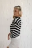 Just Say When Black and Ivory Striped Textured Cardigan FINAL SALE sold by Pink Lily