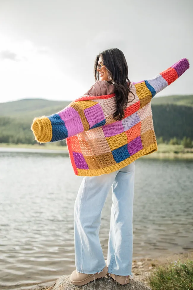 Still Deciding Multi Color Block Cardigan FINAL SALE sold by Pink Lily