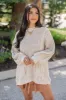 Wide Open Spaces Beige Chenille Cable Knit Oversized Sweater FINAL SALE sold by Pink Lily