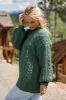 Wide Open Spaces Olive Chenille Cable Knit Oversized Sweater sold by Pink Lily