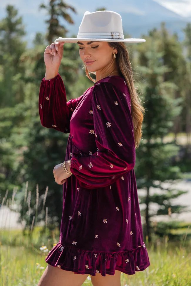 Found My Place Burgundy Velvet Dress FINAL SALE sold by Pink Lily product image thumbnail 4
