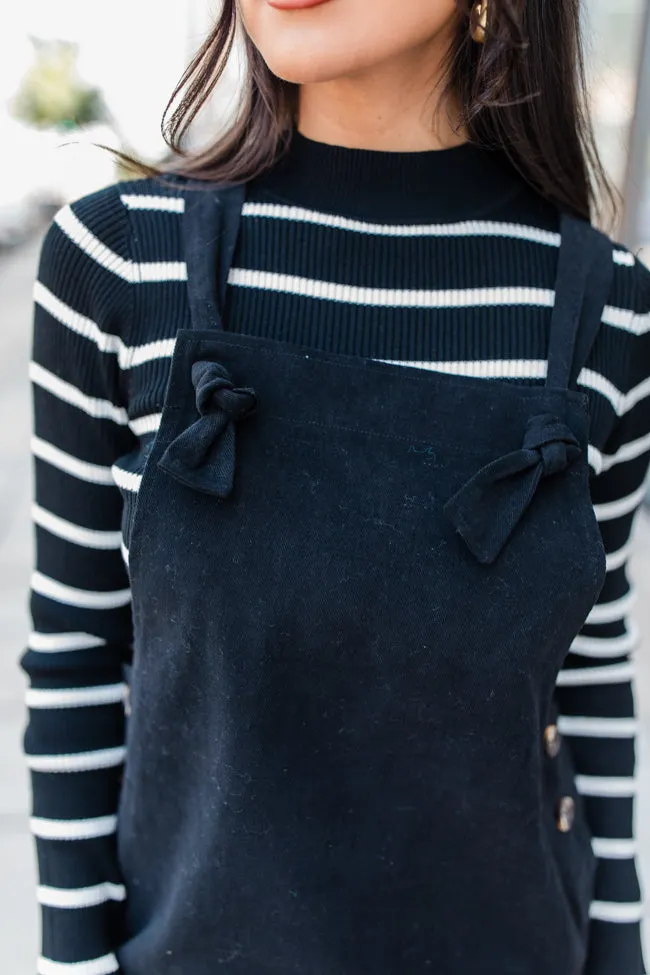 Over It Black Overall Mini Dress FINAL SALE sold by Pink Lily product image thumbnail 3