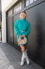 All Yours Teal Turtle Neck Dress sold by Pink Lily