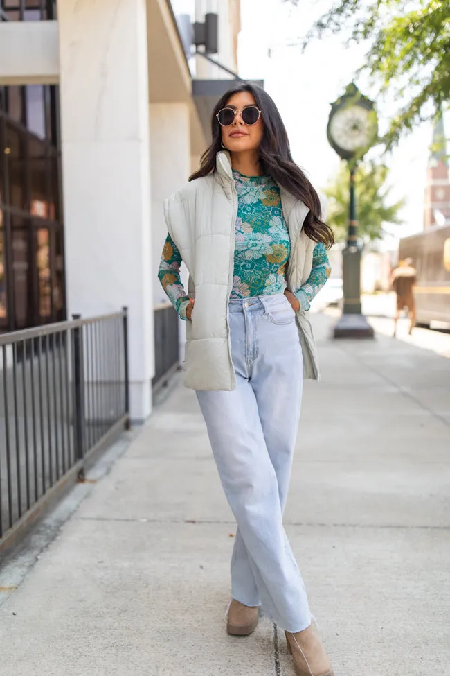 Best Bet Sage Oversized Puffer Vest SALE sold by Pink Lily product image thumbnail 3