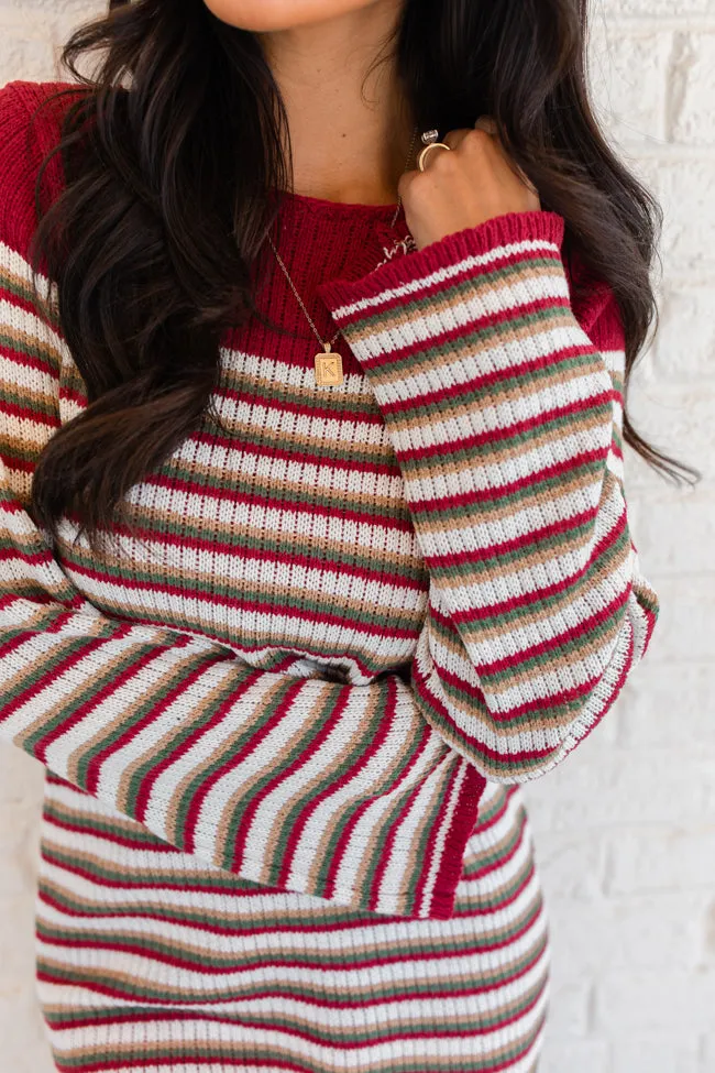 All About It Multi Striped Knit Sweater Dress FINAL SALE sold by Pink Lily product image thumbnail 3