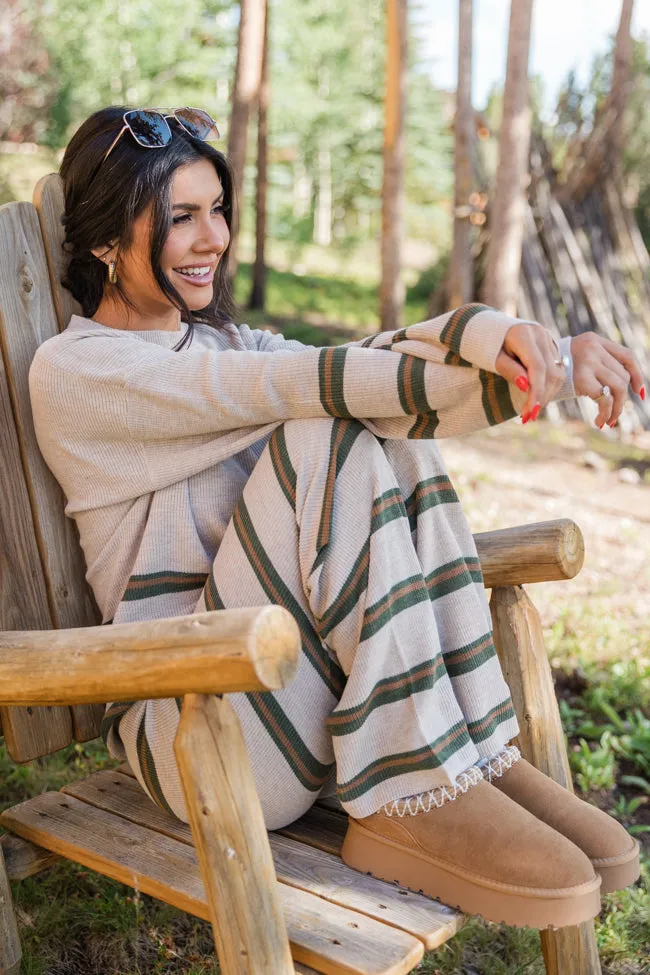 Seeing Stripes Beige Multi Striped Knit Pants sold by Pink Lily