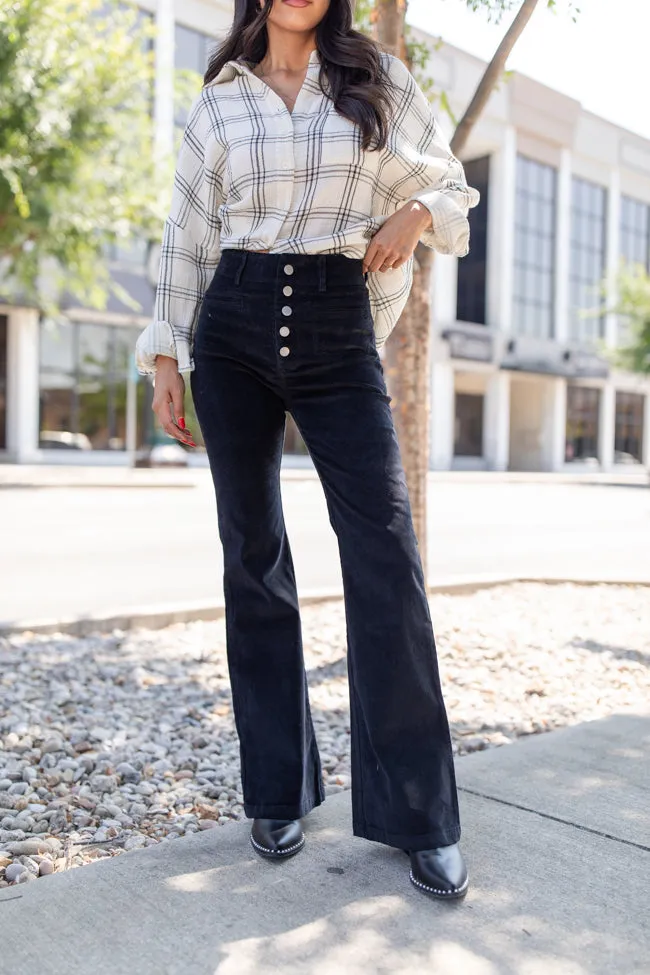 I Can't Forget Black Button Fly Corduroy Pants sold by Pink Lily