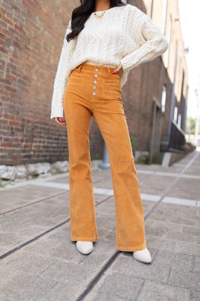 I Can't Forget Camel Button Fly Corduroy Pants FINAL SALE sold by Pink Lily