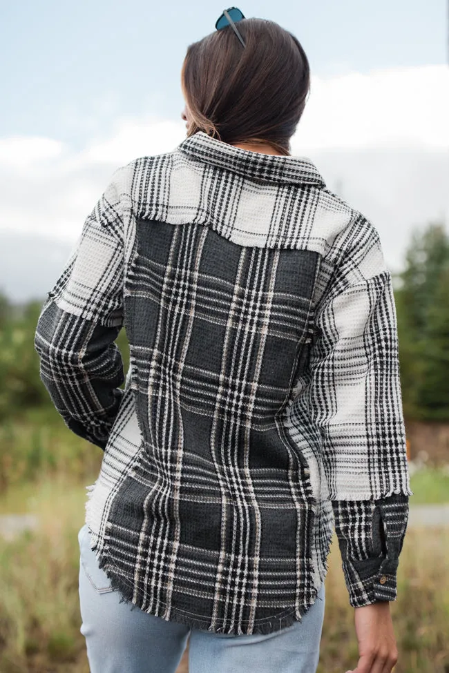 Keep Your Secrets Ivory Mixed Plaid Shacket FINAL SALE sold by Pink Lily product image thumbnail 4