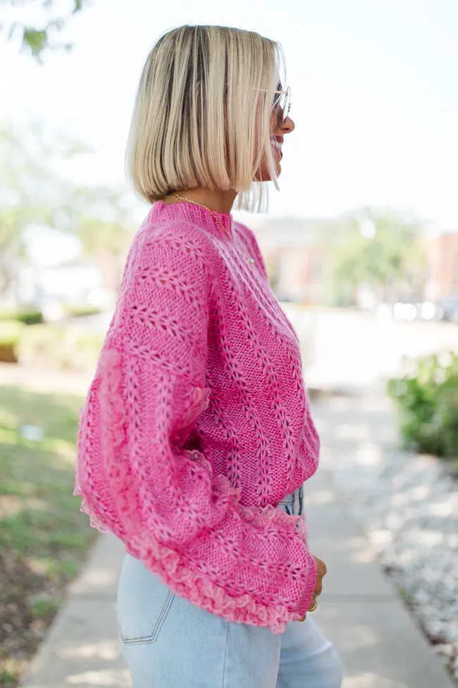 Beauty Within Pink Lace Sleeve Sweater SALE sold by Pink Lily product image thumbnail 5