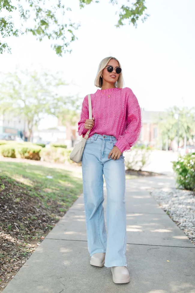 Beauty Within Pink Lace Sleeve Sweater SALE sold by Pink Lily product image thumbnail 2