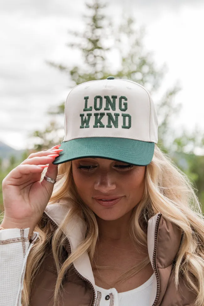 Long Weekend Dark Green and Khaki Trucker Hat sold by Pink Lily product image thumbnail 2