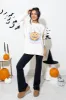 Spooky Vibes Cream Oversized Graphic Sweatshirt sold by Pink Lily