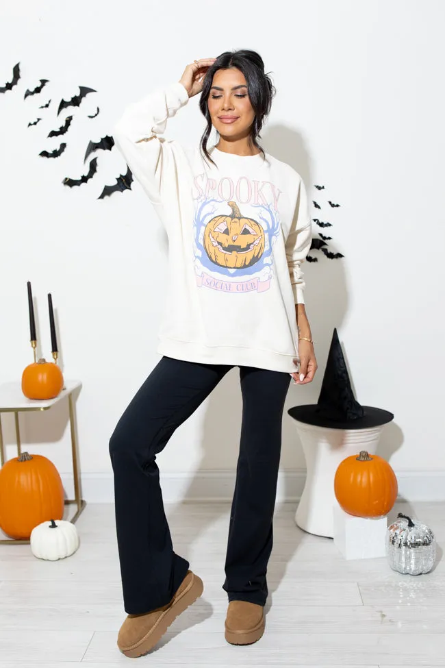 Spooky Vibes Cream Graphic Sweatshirt sold by Pink Lily