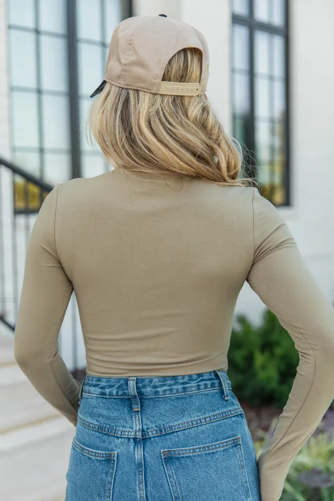 Lucky Me Olive Crew Neck Bodysuit FINAL SALE sold by Pink Lily product image thumbnail 4