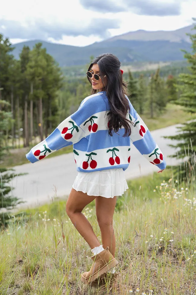 The Cherry On Top Blue Sweater FINAL SALE sold by Pink Lily product image thumbnail 2