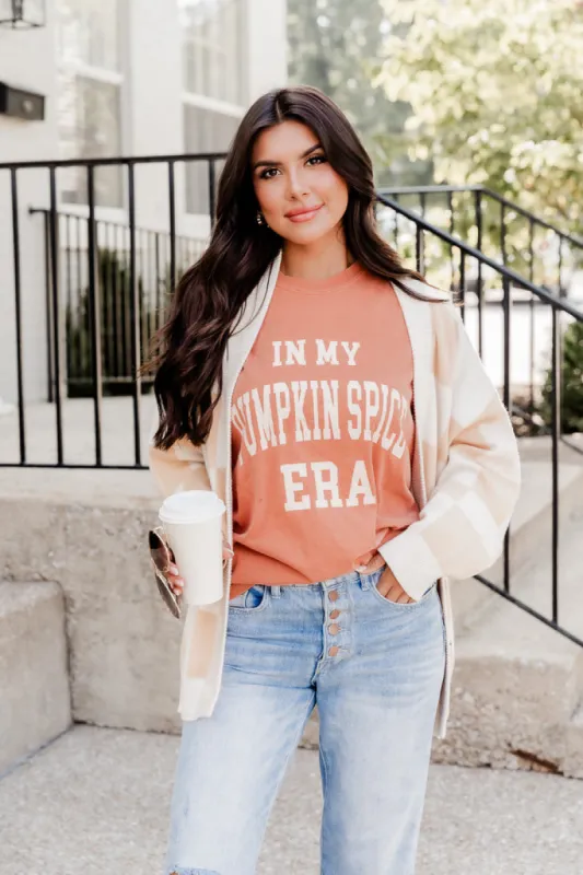 In My Pumpkin Spice Era Rust Comfort Colors Graphic Tee sold by Pink Lily