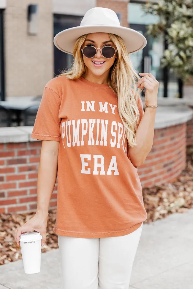 In My Pumpkin Spice Era Rust Graphic Tee sold by Pink Lily product image thumbnail 5