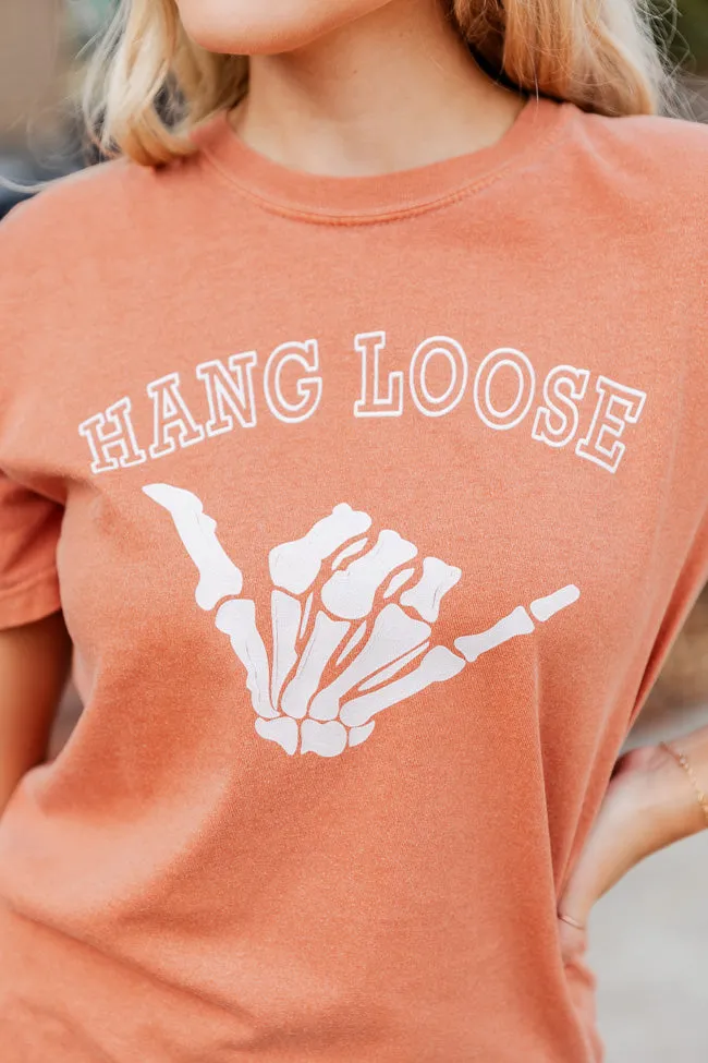 Hang Loose Rust Graphic Tee sold by Pink Lily product image thumbnail 5