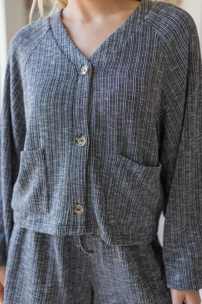 Happiness In Simplicity Black Ribbed Lounge Set FINAL SALE sold by Pink Lily product image thumbnail 3