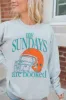 My Sundays Are Booked Light Grey Oversized Graphic Sweatshirt sold by Pink Lily