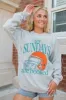 My Sundays Are Booked Light Grey Oversized Graphic Sweatshirt sold by Pink Lily