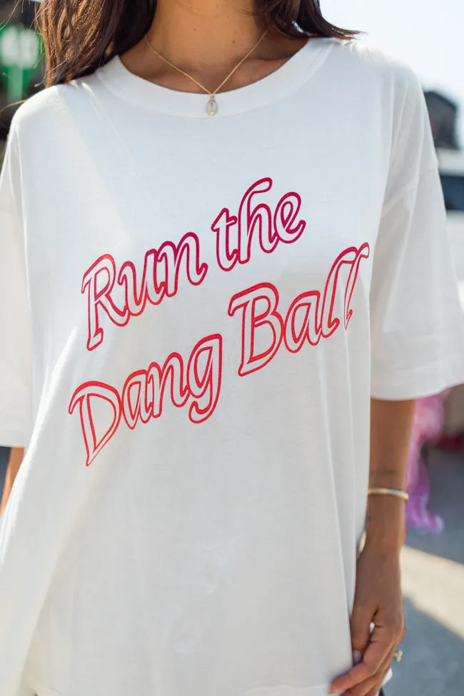 Run The Dang Ball Off White Hyfve Oversized Graphic Tee sold by Pink Lily product image thumbnail 2