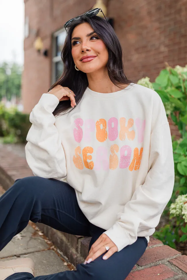Spooky Season Cream Oversized Graphic Sweatshirt sold by Pink Lily product image thumbnail 4