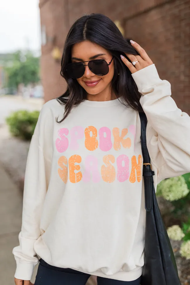 Spooky Season Cream Oversized Graphic Sweatshirt sold by Pink Lily
