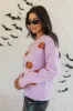 Haunt Mess Purple Sequin Pumpkin Crew Neck Sweater SALE sold by Pink Lily