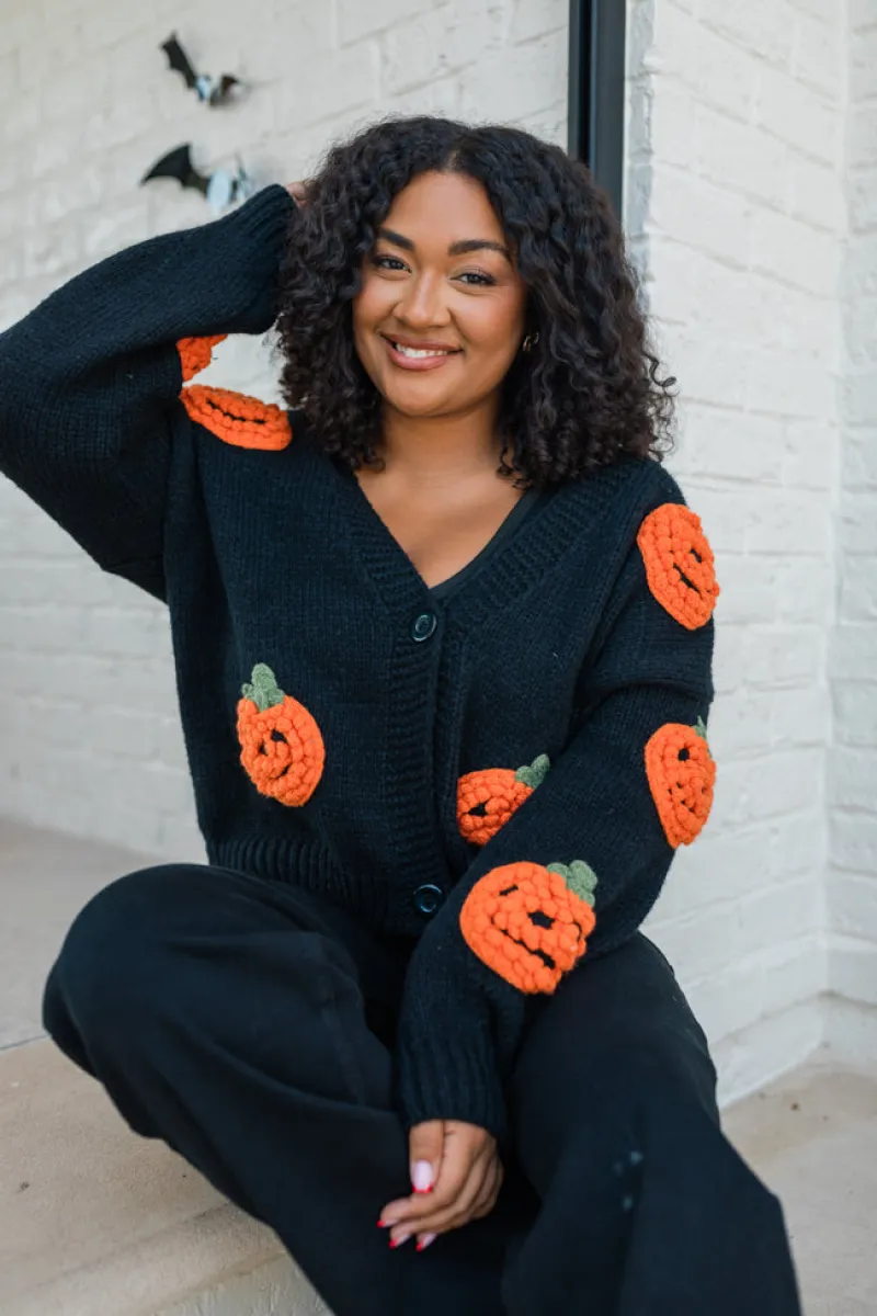 Hey Pumpkin Black Cardigan | Parallel