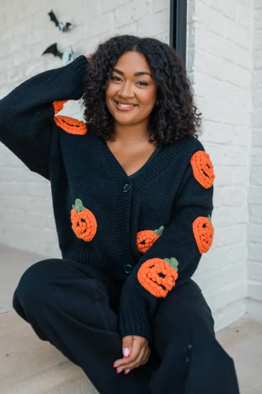 Hey Pumpkin Black Cardigan | Parallel