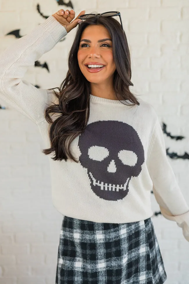 Bad To The Bone Stone Skull Sweater FINAL SALE sold by Pink Lily