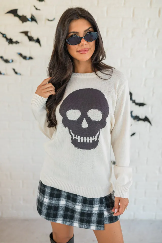 Bad To The Bone Stone Skull Sweater FINAL SALE sold by Pink Lily product image thumbnail 3