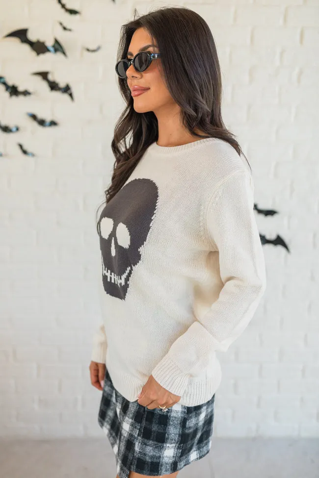 Bad To The Bone Stone Skull Sweater FINAL SALE sold by Pink Lily product image thumbnail 4
