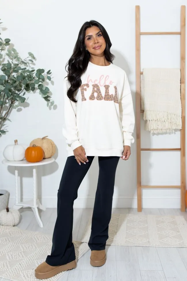 Hello Fall Cream Oversized Graphic Sweatshirt sold by Pink Lily product image thumbnail 4