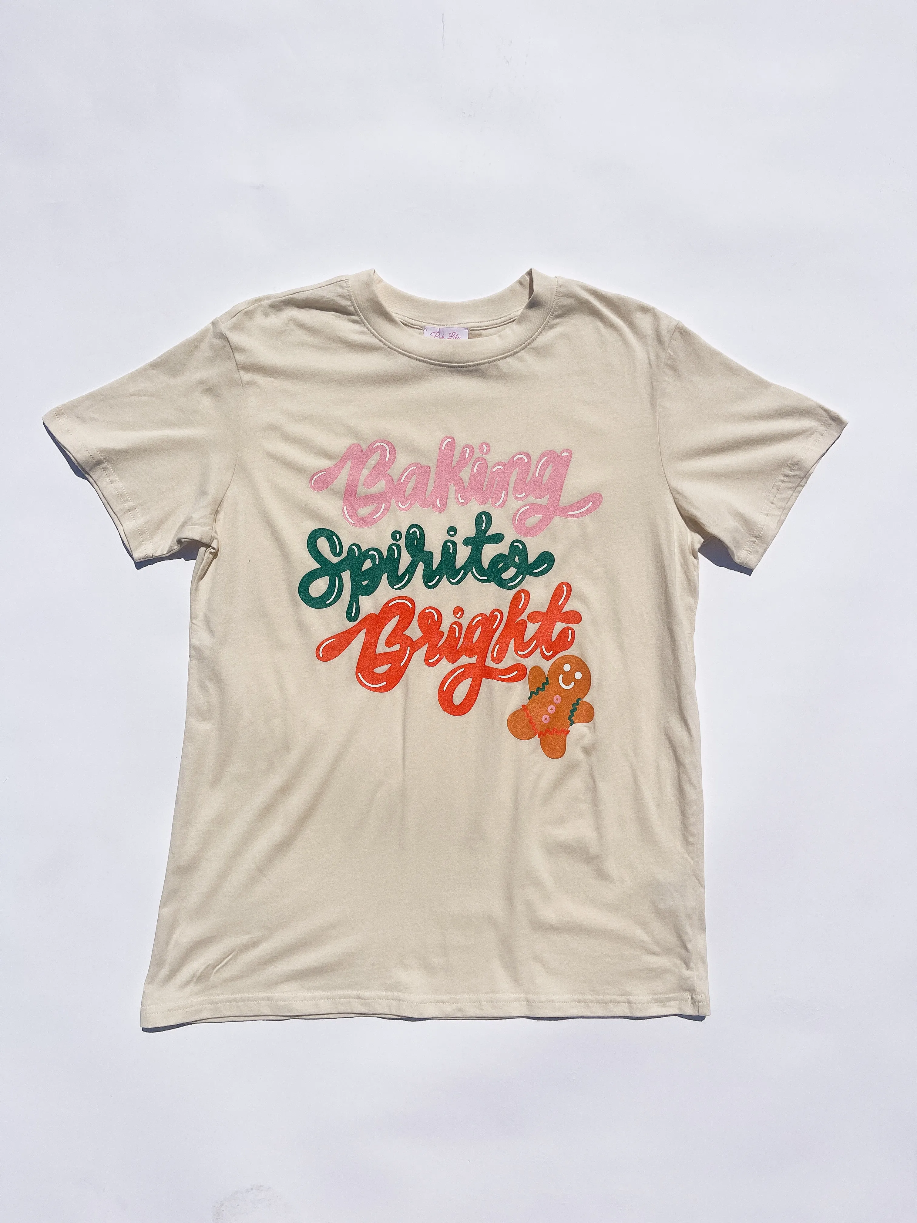 Baking Spirits Bright Cream Oversized Graphic Tee sold by Pink Lily
