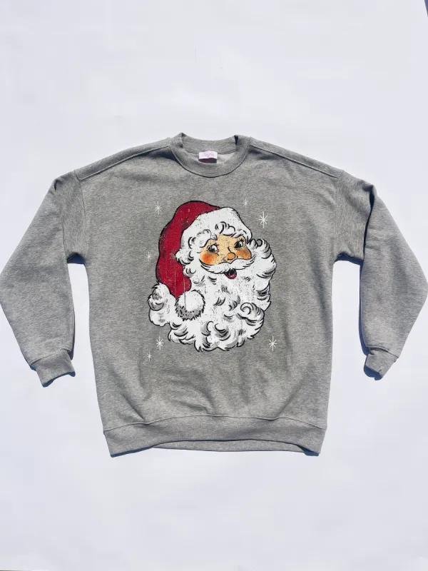 Have Yourself A Merry Little Christmas Light Grey Graphic Sweatshirt sold by Pink Lily