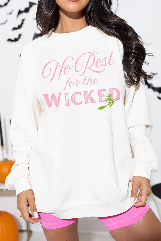 No Rest For The Wicked Cream Graphic Sweatshirt sold by Pink Lily product image thumbnail 2