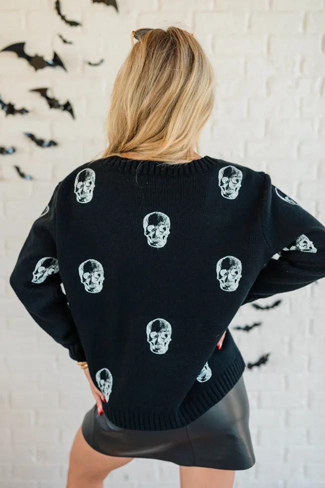 One Cool Ghoul Black Skull Print Sweater FINAL SALE sold by Pink Lily product image thumbnail 5