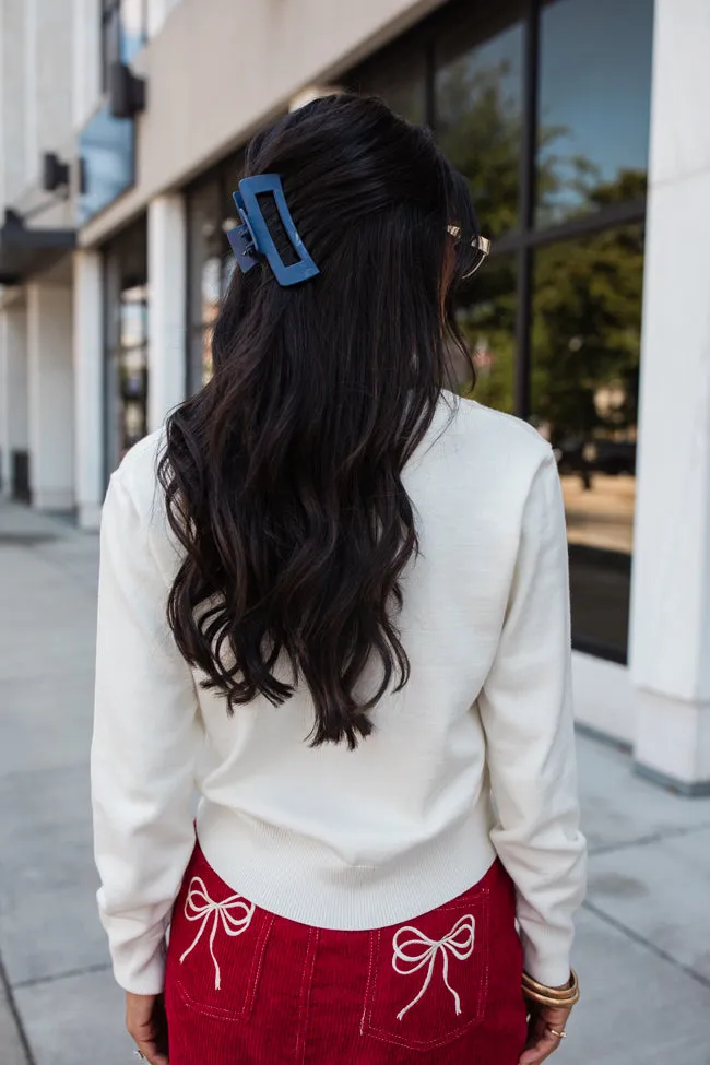 Let's Be Honest Ivory V-Neck Sweater FINAL SALE sold by Pink Lily product image thumbnail 5