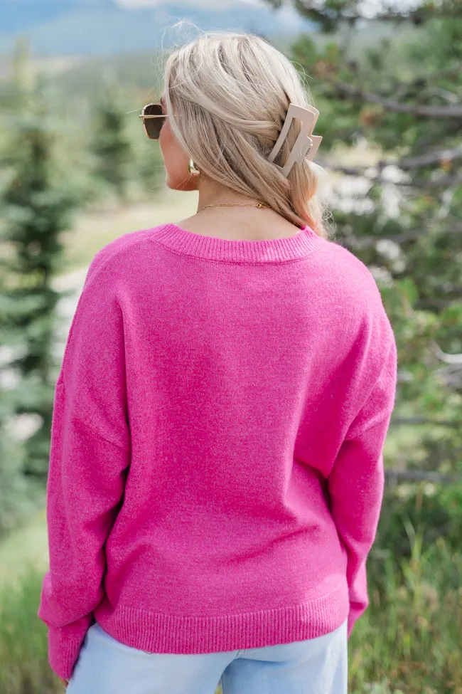 Want It All Hot Pink Crew Neck Sweater SALE sold by Pink Lily product image thumbnail 4