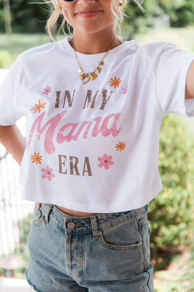 In My Mama Era White Boxy Graphic Tee sold by Pink Lily product image thumbnail 2